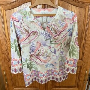 Alfred Dunner Pastel Floral Blouse